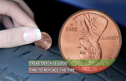 Penny Tread Depth test