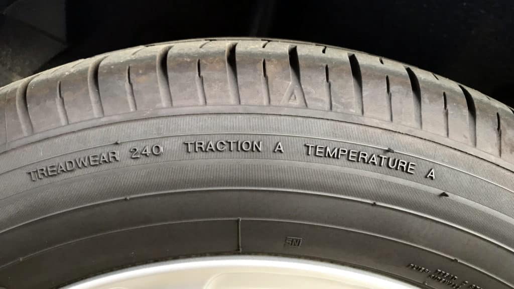 UTQG Rating on a Japanese Tire